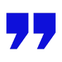 Blue quotation marks on black background